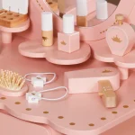 Детска дървена тоалетка с огледало в розово - Image 4