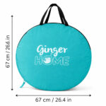 Детска Pop-Up Палатка за Игра GINGER HOME с UV Защита 50+ – Кръгла, Лека и Сгъваема, за Плаж и Градина, 150×150×90 см - Image 11