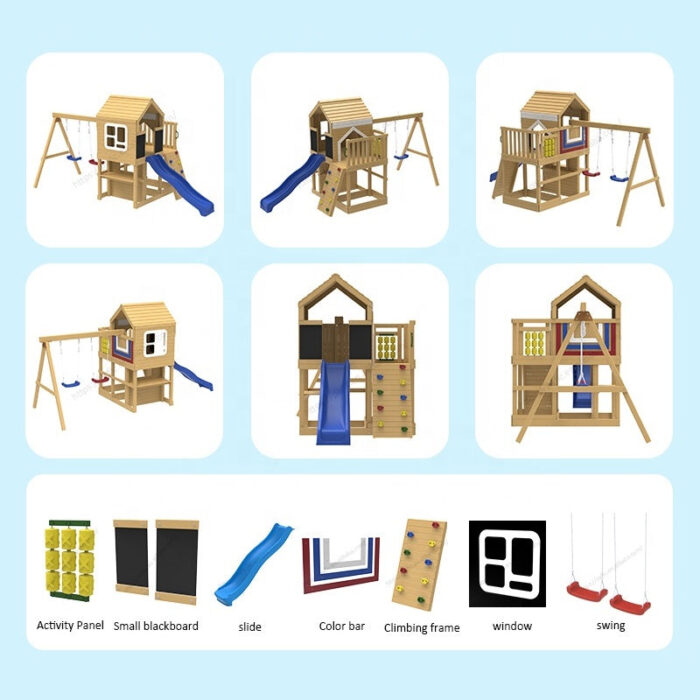 Голяма детска дървена къщичка GINGER HOME за двор - Image 10