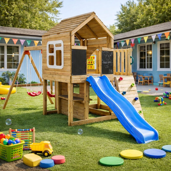 Голяма детска дървена къщичка GINGER HOME за двор - Image 3