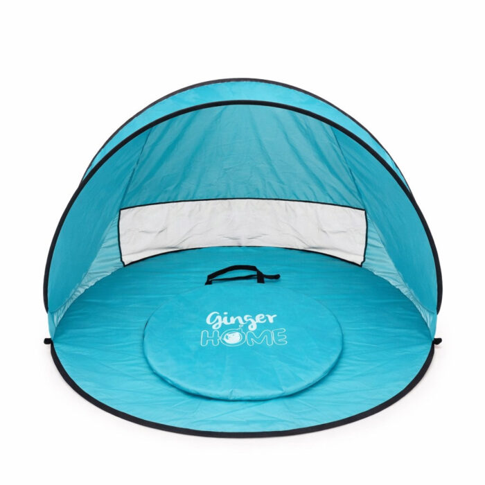 Детска Pop-Up Палатка за Игра GINGER HOME с UV Защита 50+ – Кръгла, Лека и Сгъваема, за Плаж и Градина, 150×150×90 см - Image 2