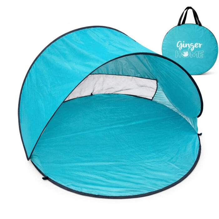 Детска Pop-Up Палатка за Игра GINGER HOME с UV Защита 50+ – Кръгла, Лека и Сгъваема, за Плаж и Градина, 150×150×90 см - Image 13
