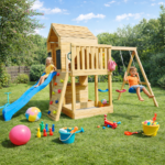 Голяма детска дървена къщичка GINGER HOME за двор - Image 4