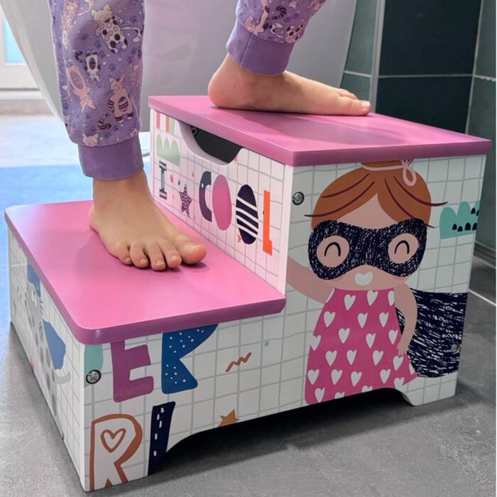 Детско столче GINGER HOME- дървено стъпало на 2 нива - Image 6