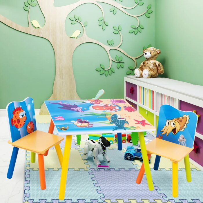 Детска дървена маса и столчета GINGER HOME с морски животни - Image 17