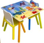 Детска дървена маса и столчета GINGER HOME с морски животни - Image 3