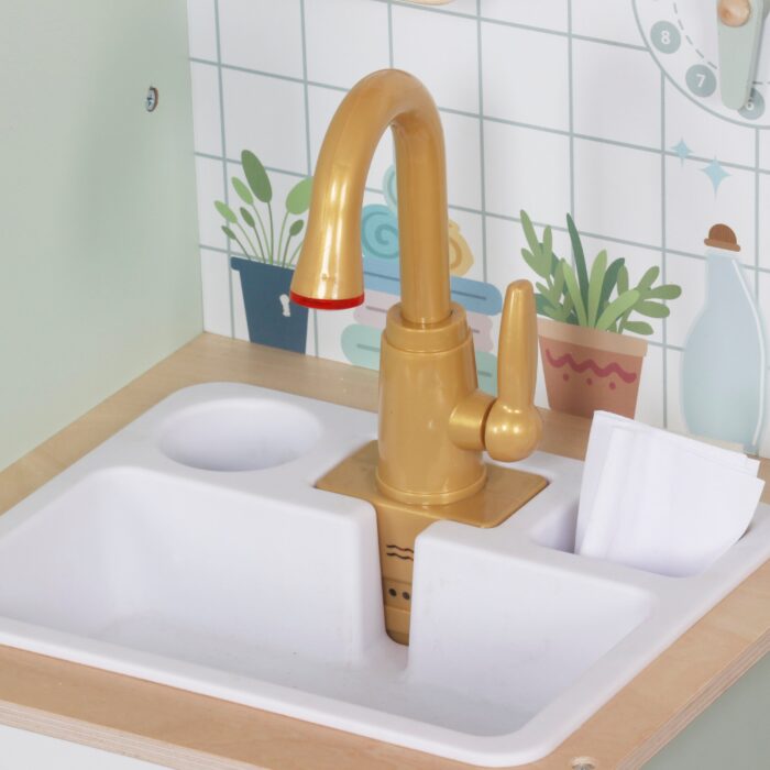 Детска дървена пералня 3 в 1 с мивка с течаща вода и сушилня GINGER HOME - Image 4