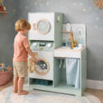 Детска дървена пералня 3 в 1 с мивка с течаща вода и сушилня GINGER HOME - Image 5