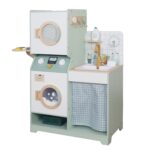 Детска дървена пералня 3 в 1 с мивка с течаща вода и сушилня GINGER HOME - Image 3