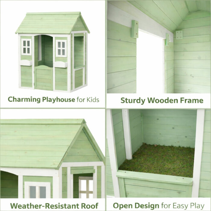 Детска дървена къщичка за игра на открито GINGER HOME - Image 13