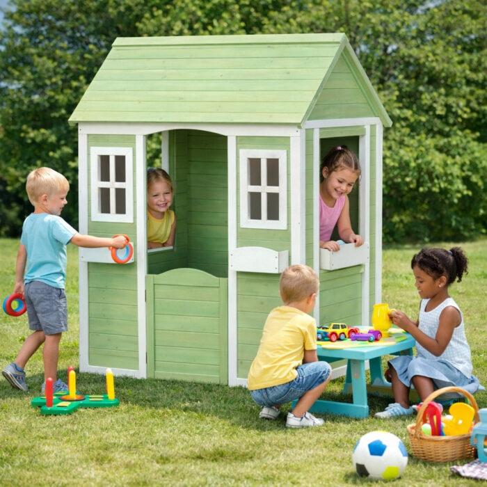 Детска дървена къщичка за игра на открито GINGER HOME - Image 14