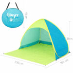 Детска Pop-Up Палатка GINGER HOME с UV Защита 50+ – Лека, Сгъваема, за Плаж и Градина, 165×150×110 см - Image 3