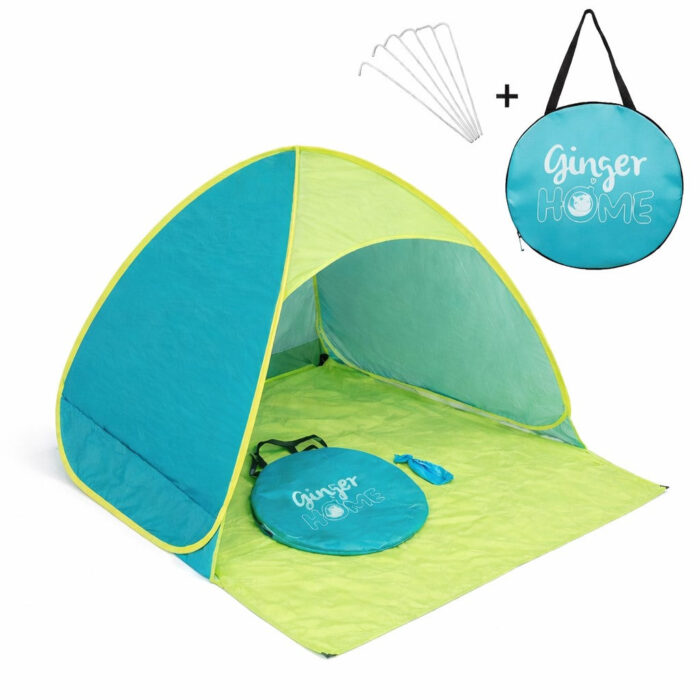 Детска Pop-Up Палатка GINGER HOME с UV Защита 50+ – Лека, Сгъваема, за Плаж и Градина, 165×150×110 см - Image 5