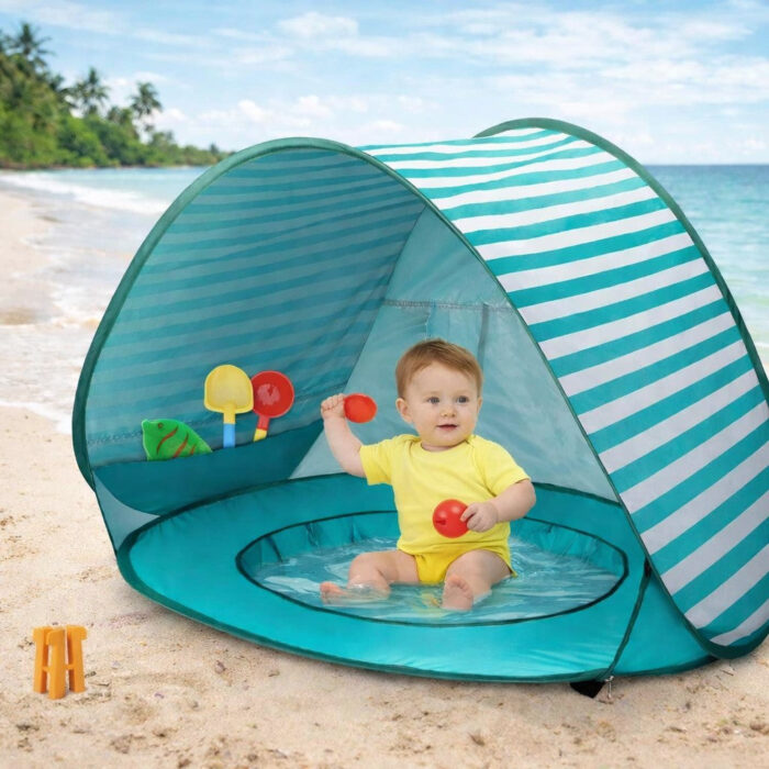 Детска Pop-Up палатка за игра GINGER HOME с UV защита 50+ – лека и сгъваема, за плаж и градина, 120×80×70 см - Image 9
