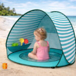 Детска Pop-Up палатка за игра GINGER HOME с UV защита 50+ – лека и сгъваема, за плаж и градина, 120×80×70 см - Image 8
