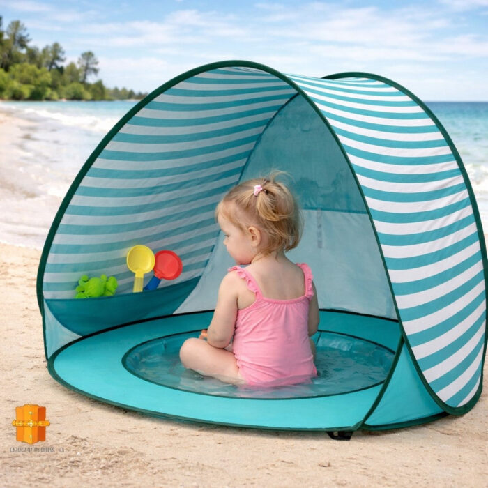 Детска Pop-Up палатка за игра GINGER HOME с UV защита 50+ – лека и сгъваема, за плаж и градина, 120×80×70 см - Image 8