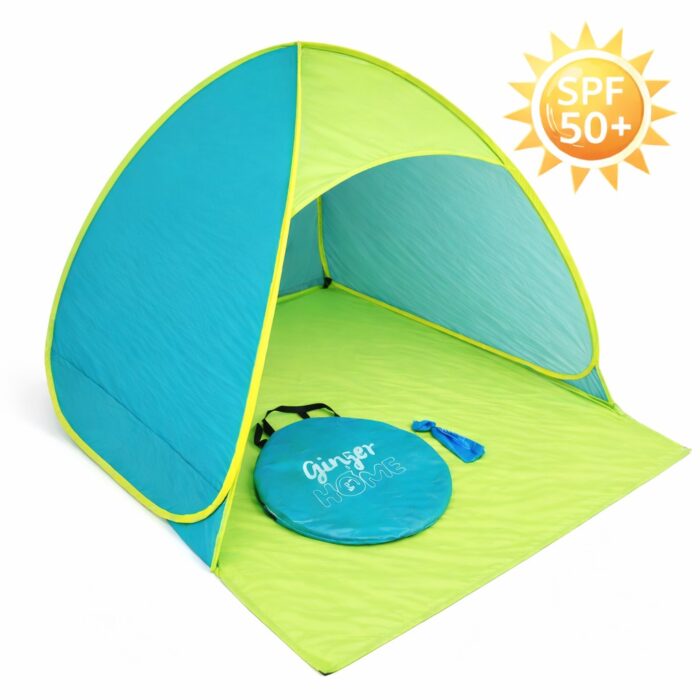 Детска Pop-Up Палатка GINGER HOME с UV Защита 50+ – Лека, Сгъваема, за Плаж и Градина, 165×150×110 см - Image 1