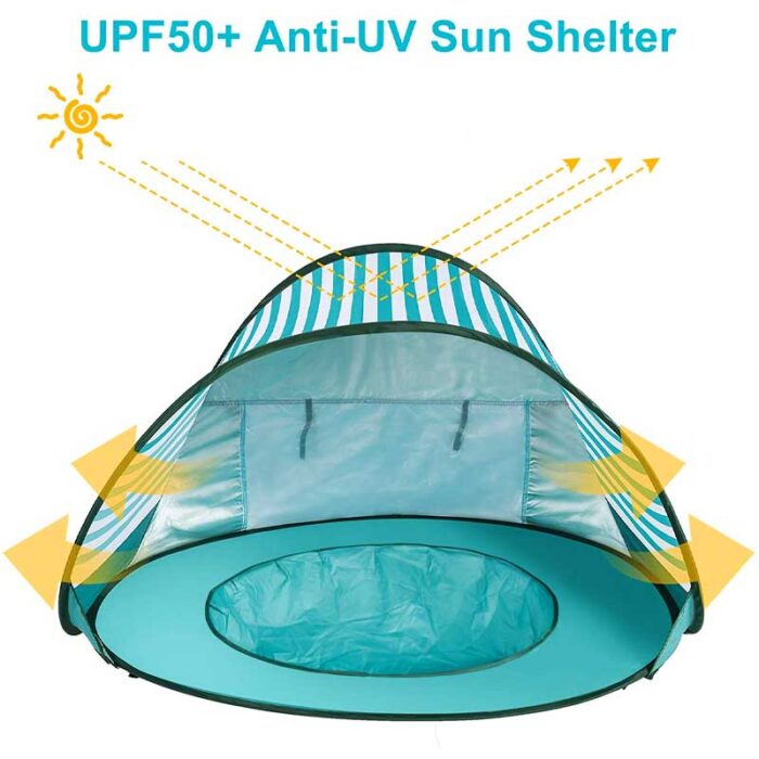 Детска Pop-Up палатка за игра GINGER HOME с UV защита 50+ – лека и сгъваема, за плаж и градина, 120×80×70 см - Image 5