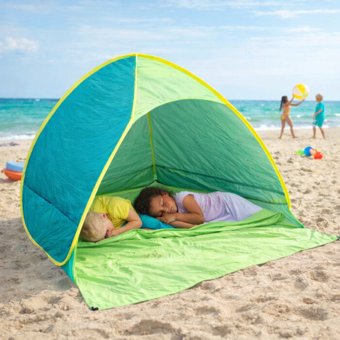 Детска Pop-Up Палатка GINGER HOME с UV Защита 50+ – Лека, Сгъваема, за Плаж и Градина, 165×150×110 см - Image 9