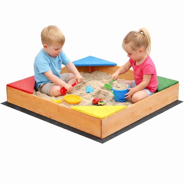 Детски дървен пясъчник GINGER HOME 90/90 - Image 3