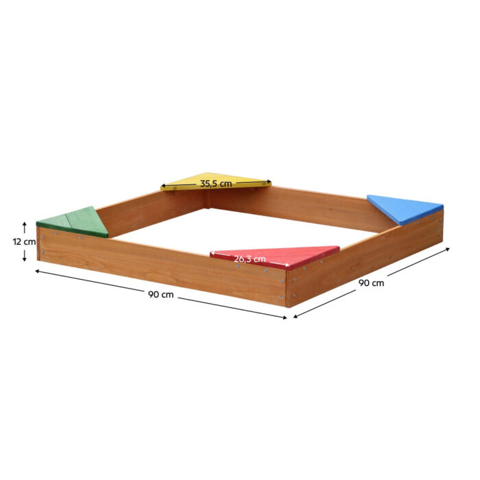Детски дървен пясъчник GINGER HOME 90/90 - Image 11