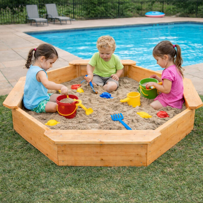 Детски дървен пясъчник GINGER HOME 8-странен модел - Image 9