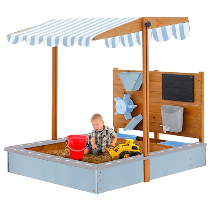 Детски дървен пясъчник GINGER HOME с регулируем покрив - Image 15