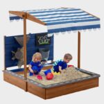 Детски дървен пясъчник GINGER HOME с регулируем покрив - Image 8