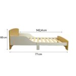 Детско Дървено Легло със Защита и Подматрачна Рамка 140/70 см – GINGER HOME - Image 4