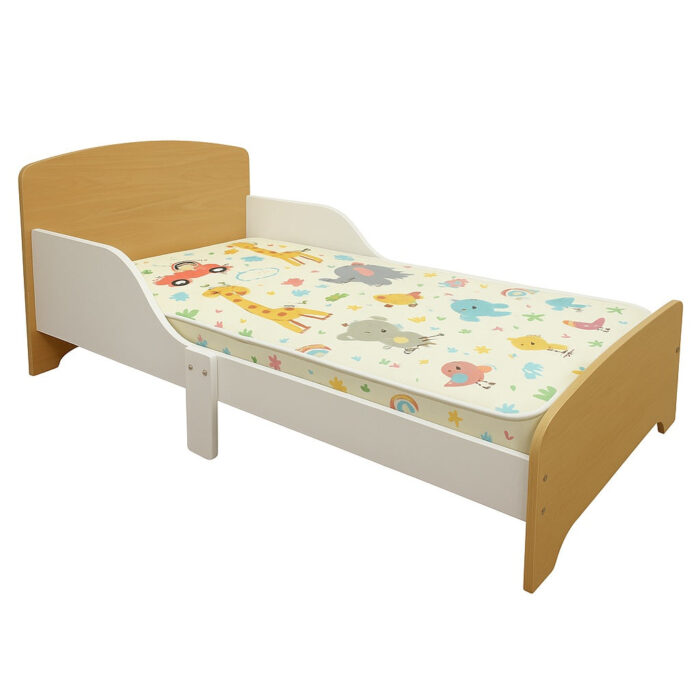 Детско Дървено Легло със Защита и Подматрачна Рамка 140/70 см – GINGER HOME - Image 1