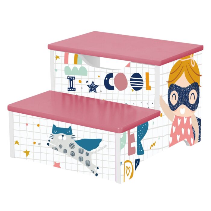 Детско столче GINGER HOME- дървено стъпало на 2 нива - Image 1