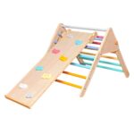 Пиклер триъгълник GINGER HOME 2 в 1 дървена катерушка и пързалка - Image 3