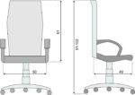 Работен офис стол Flexicomfort черно/бяло - Image 4