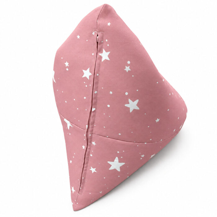 Детски Пуф Лежанка GINGER HOME Little Stars, 100% Памук, Розов Барбарон със Звезди, 127x81x76 см - Image 9