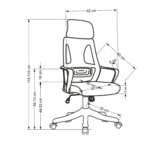Мениджърски стол Аврора MESH сив - Image 6