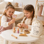 Детски Дървен Козметичен Комплект GINGER HOME, Гримове за Ролева Игра, Чантичка, Монтесори - Image 9