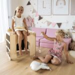 Монтесори комплект 2 в 1 GINGER HOME – Детска куб маса със столче и катерушка - Image 13