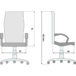 Директорски стол Royal Seat кафяв - Image 8