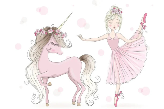 Детско легло ANNA с принт (140 х 70 см, unicorn and girl) - Image 3