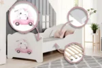 Детско легло ANNA с принт (160 х 80 см, car with kitten) - Image 3