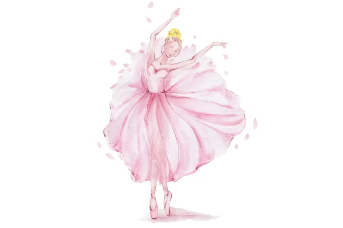 Детско легло ANNA с принт (140 х 70 см, ballerina) - Image 4