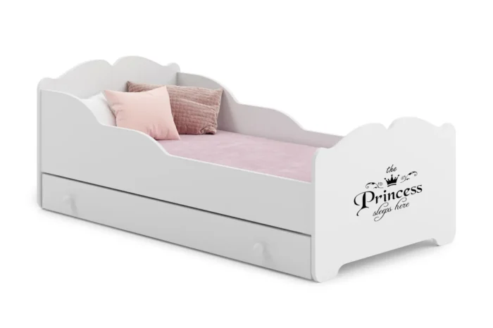 Детско легло ANNA с принт и чекмедже (140 х 70 см, princess) - Image 1