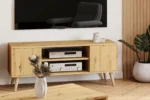 ТВ шкаф Focus с дървени крака 155 см (артисан) - Image 3