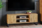 ТВ шкаф Focus с метални крака (135, златен дъб крафт) - Image 3