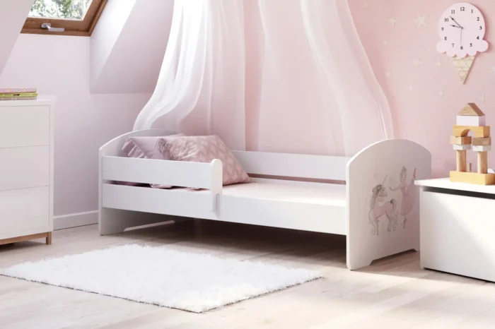 Детско легло Luk с парапет и различни мотиви (160 х 80 см, unicorn and girl) - Image 2