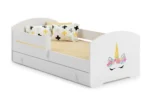 Детско легло Luk с парапет и чекмедже с различни мотиви (140 х 70 см, unicorn)