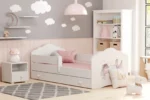 Детско легло FALA с парапет и чекмедже с различни мотиви (140 х 70 см, unicorn and girl) - Image 3