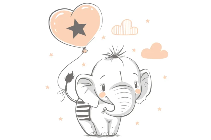 Детско легло FALA с парапет и чекмедже с различни мотиви (140 х 70 см, elephant) - Image 3
