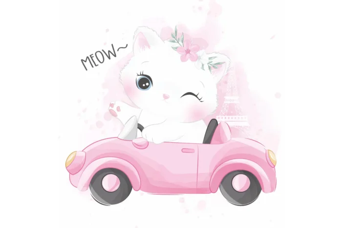 Двойно легло FALA II 160x80 с различни мотиви (cat with car) - Image 4