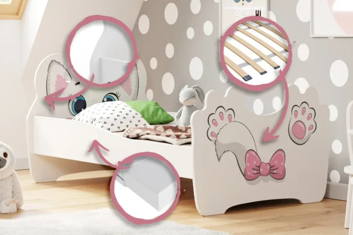 Детско легло Pink cat (140 х 70 см) - Image 3